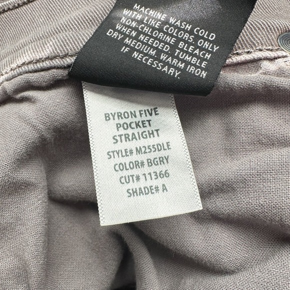 Hudson Byron Five Pocket Gray Straight Leg Button Fly Men's Jeans Size 31 - Picture 10 of 10